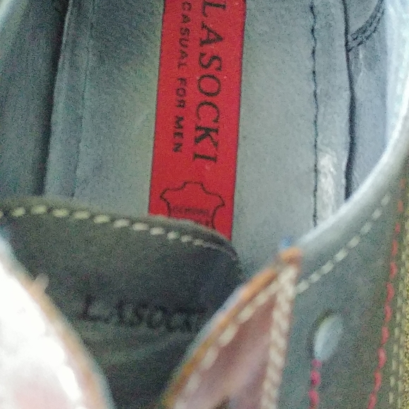 Leather shoes, European size 42/ Canadian 8, Blue color, great condition - Picture 6 of 10